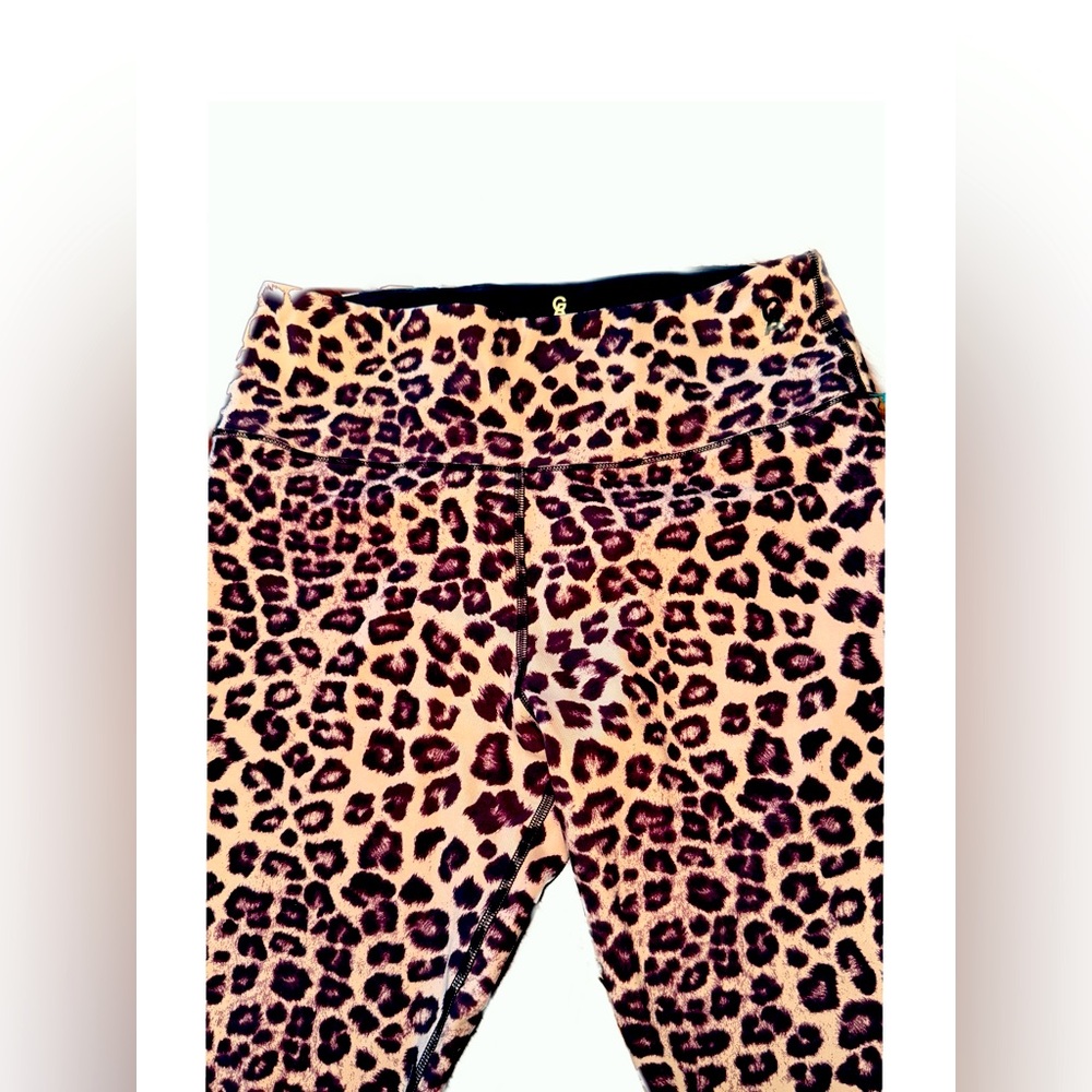 Good American Cheetah Core Strength High Waist Leggings GA Size 4 (XL) - Picture 7 of 10